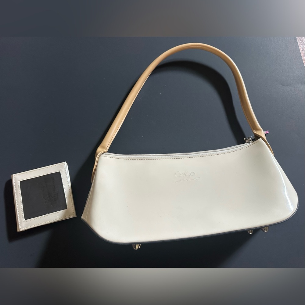 Beijo Cream and Tan Shoulder Bag - Picture 2 of 11